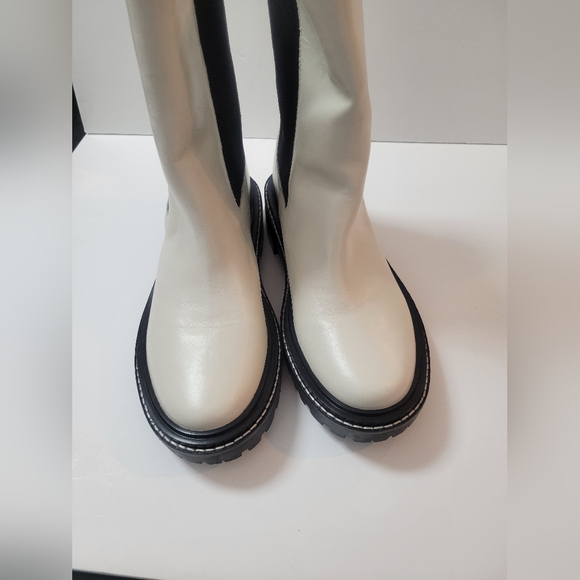 New Tory Burch Benton Leather Ankle Boot In New Ivory Sz 10.5 - Picture 7 of 12